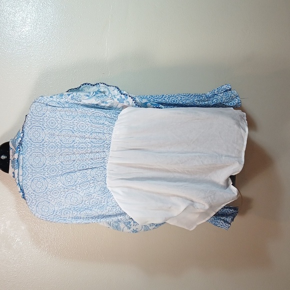 House of Harlow 1960  Floral Blue Tiered mini Dress size Medium - Picture 8 of 11